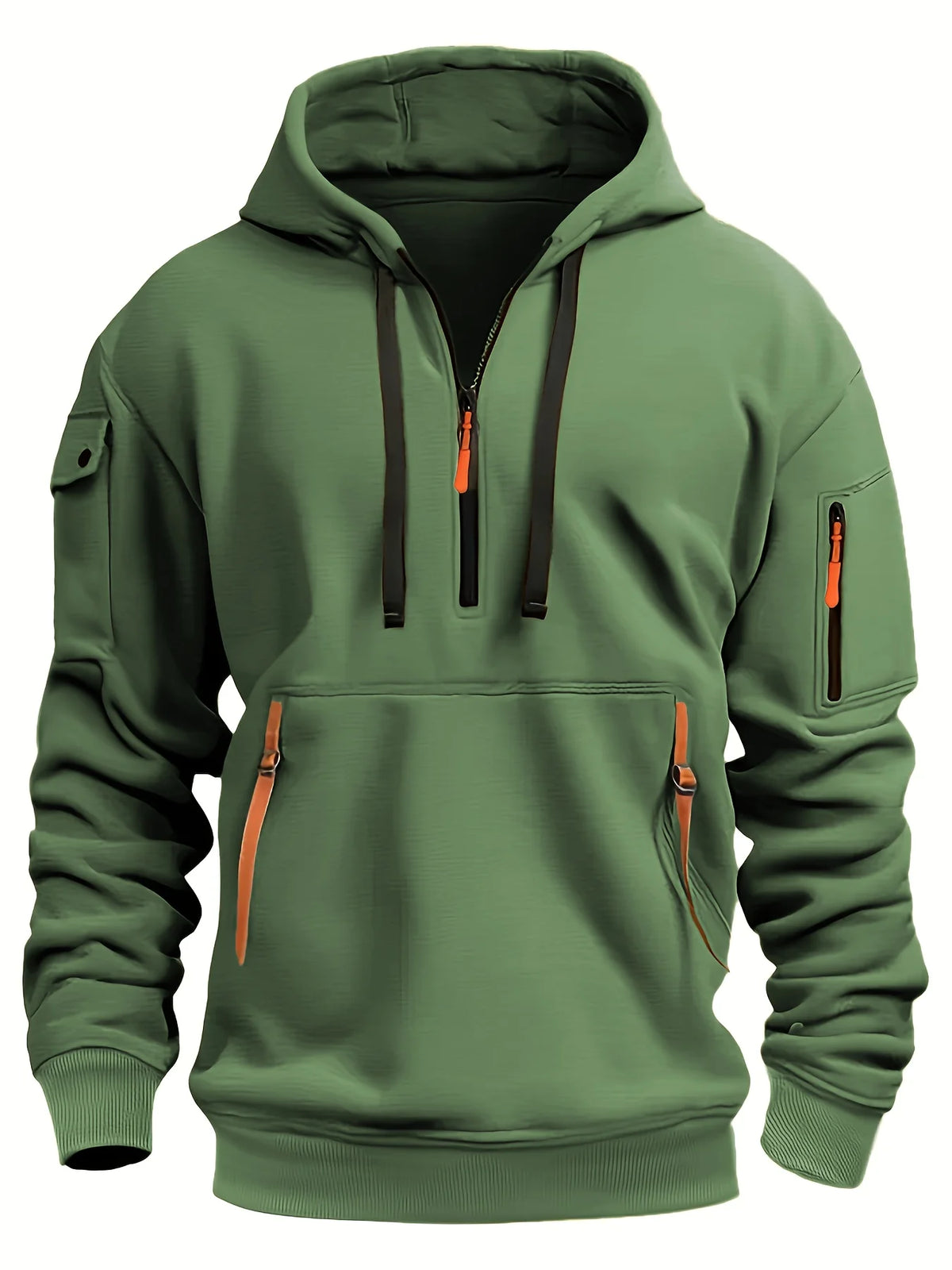 Herren Casual Fashion Hoodie-Halbzip Pullover Sweatshirt für Frühling und Herbst | Fitness & Streetstyle -Jacke