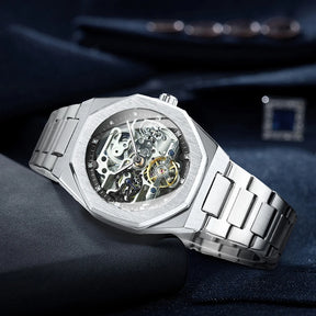 Miami Design -Silver Automatic Watch Men 3D Diamond Diamant Diam