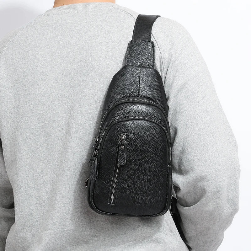 Borsa a tracolla - Borsa a tracolla da uomo in vera pelle al 100% – Casual & Elegante
