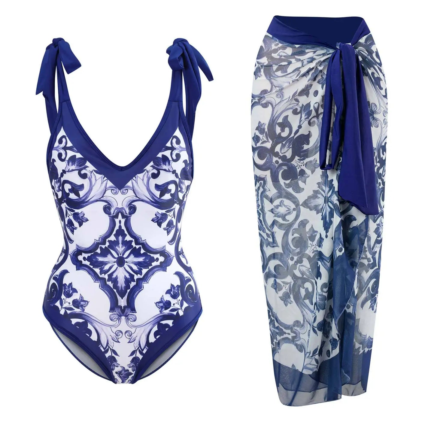 Novo conjunto de biquíni push up – estampa floral, babados, trajes de banho brasileiros com tiras