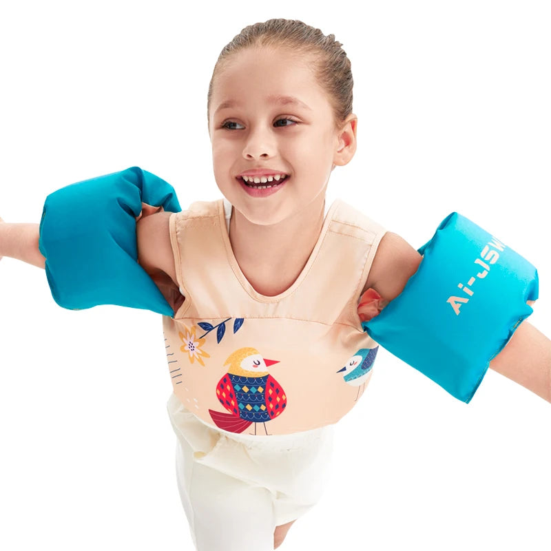 Giubbotto da nuoto per bambini graziosi giacca da piscina galleggiano non infiammabili per bambini a band band arm bands per bambini di età compresa tra 2 e 6 t