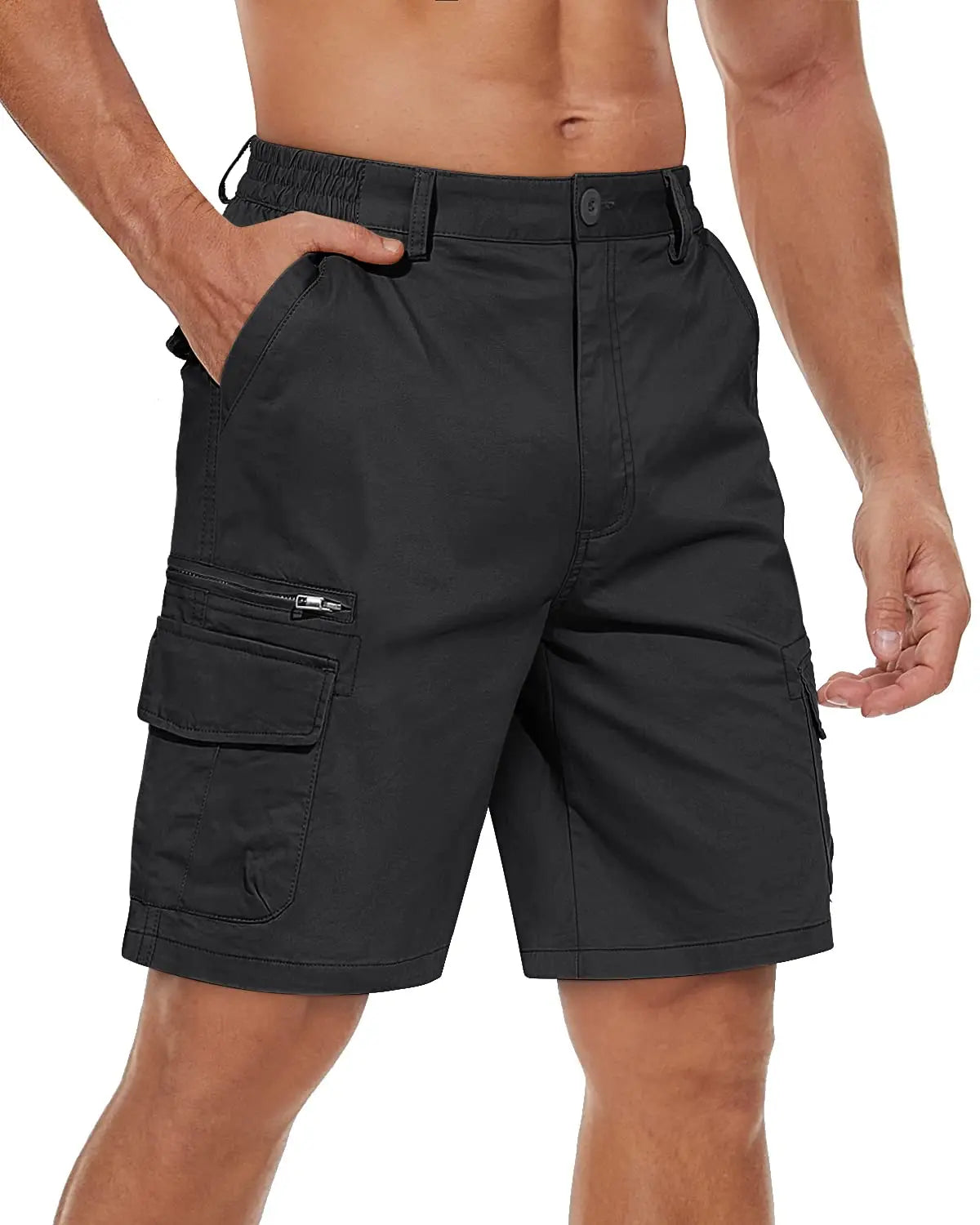 MIAMI DESIGN – TAC Cargo Shorts 97 % bomuld Herre Loose Fit Multi-lommer Retro Outdoor