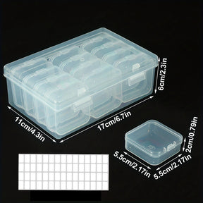 Organisateur de peinture de diamant de bricolage et de nail - Boîte de rangement bijoux et strass