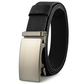 Sports Elastic Tactical Belt – Automatic Metal Buckle, Stretch Nylon Military Unisex Belt (115–150CM)