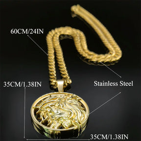 Jesus Crown of Thorns Necklace – Gold Stainless Steel Crucifix Chain Jewelry