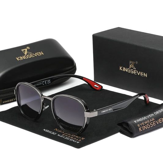 Unisex Retro Design | Polarized Sunglasses with UV400 Protection and Luxury Round Frame