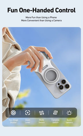 TELESIN ™ Phone Camera Shoot Hand Grip - Magnétique Portez avec télécommande pour iPhone et Android