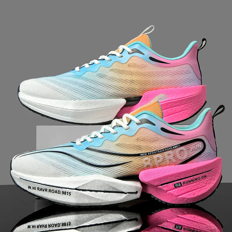 Unisex Sports Running Shoes with Carbon Plate – Breathable, Comfortable, and Lightweight for Training, Walking & Marathon Performance