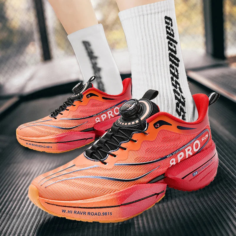 Tênis de corrida esportivo unissex com placa de carbono – respirável, confortável e leve para treinamento e caminhada & Desempenho em maratona