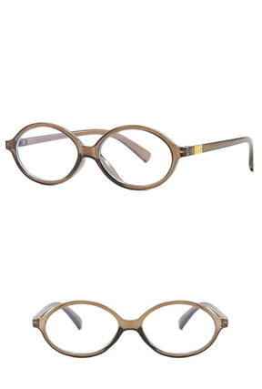 Oval Vintage Opticla Reading Glasses Women Small Size Anti Blue Light Computer Eyeglass Retro Prescription Spectacels