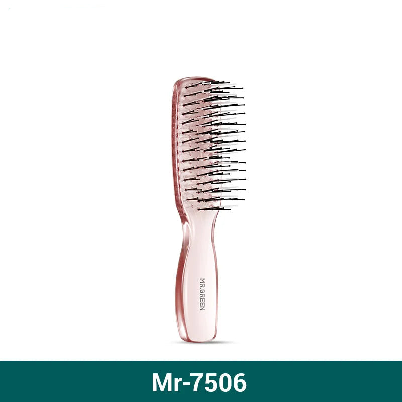 Masaje del cabello Masaje de cuero cabelludo Volumizante peinado para peinado herramienta de desenredado de dientes finos para el pelo seco y liso