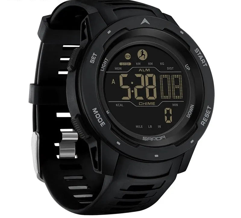 MIAMI Design - Herreure Sports Skridttæller Kalorier 50M Vandtæt LED digitalur Militærarmbåndsur Relogio Masculino 2145