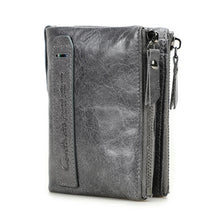Guido portafoglio in pelle Donne Donne Luxury Brand Double-Zipper Piccola per piccola moneta Female Classic Bag del supporto per carta d'identità