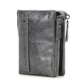 Guido portafoglio in pelle Donne Donne Luxury Brand Double-Zipper Piccola per piccola moneta Female Classic Bag del supporto per carta d'identità