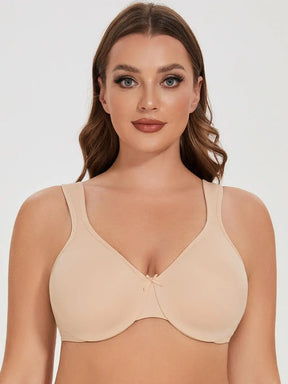 Seamless Unlined Minimizer Bra – Comfortable Plus Size Support with Underwire