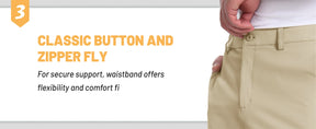 MIAMI TAC - Snel drogende casual- en golfshorts voor heren - stretch & 4 zakken