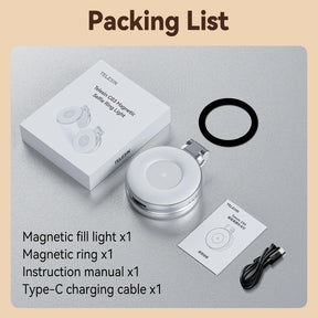 Telesin smartphone magnetische vullamp Mini selfie licht 3 modi verstelbare helderheid voor iPhone Xiaomi Huawei Samsung telefoon