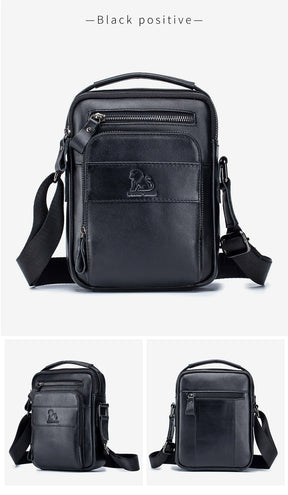 Sac bandoulière rétro en cuir pour homme – Cuir de vachette de qualité supérieure, style intemporel & Fonctionnalités quotidiennes