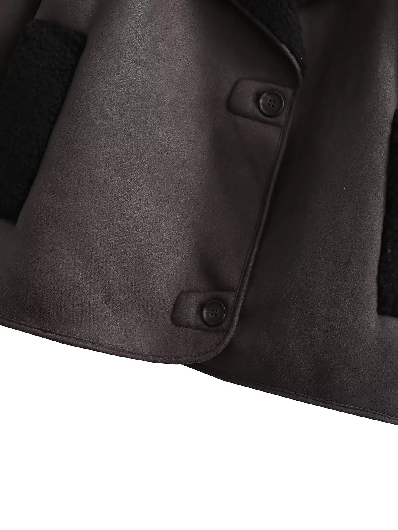 Kvinder Tykt Varmt Outwear Kunstlæder Jakker Efterår Vinter Vintage Langærmede Lapel Frakker Mode Dame Streetwear Top