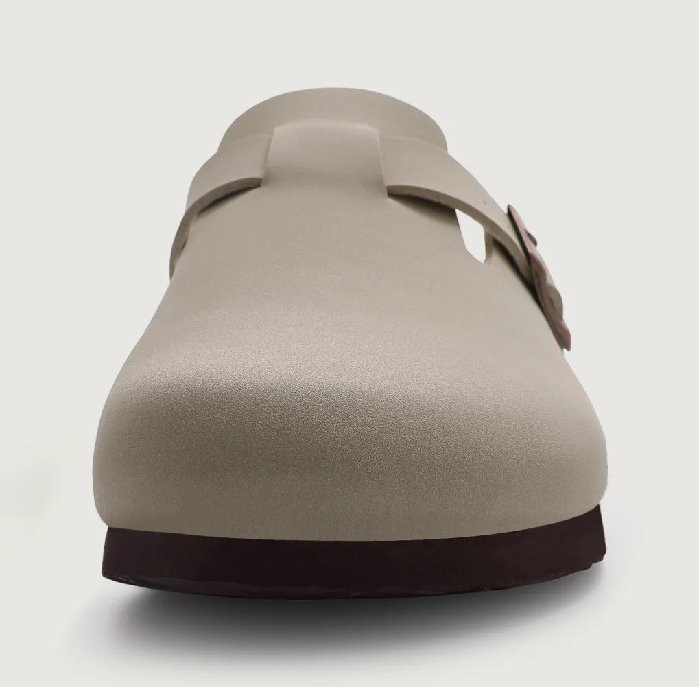 Genuine Suede Clogs – Unisex Comfort with Arch Support & Cork Footbed