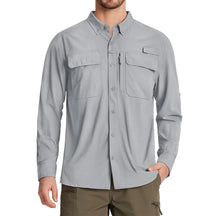 MIAMI TAC Men’s Quick-Dry Long Sleeve Shirt – UPF 50+ Sun Protection, Breathable Mesh & Outdoor Performance