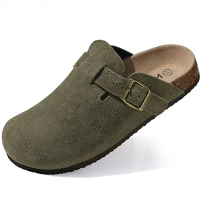 Echte suède klompen – Unisex comfort met boogondersteuning & Kurken voetbed