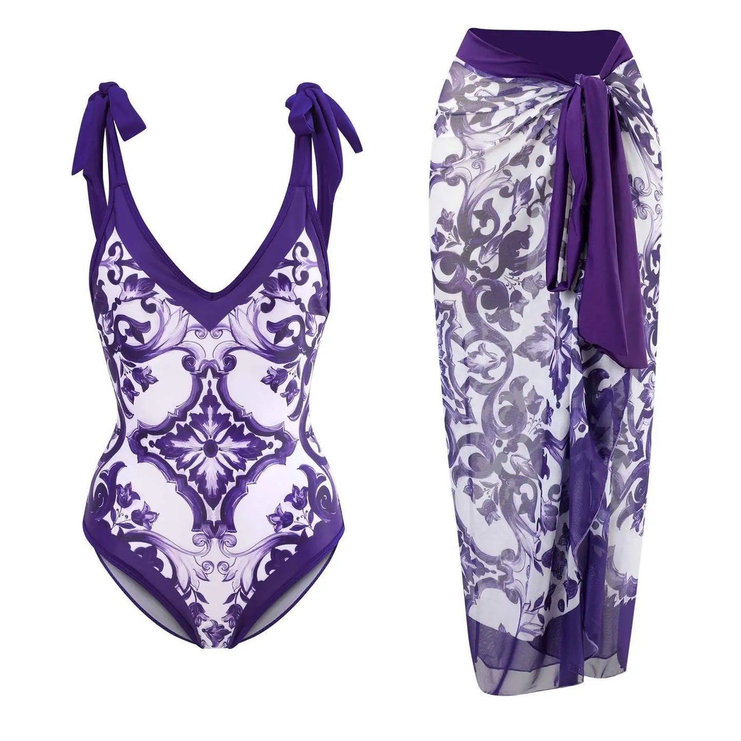Novo conjunto de biquíni push up – estampa floral, babados, trajes de banho brasileiros com tiras