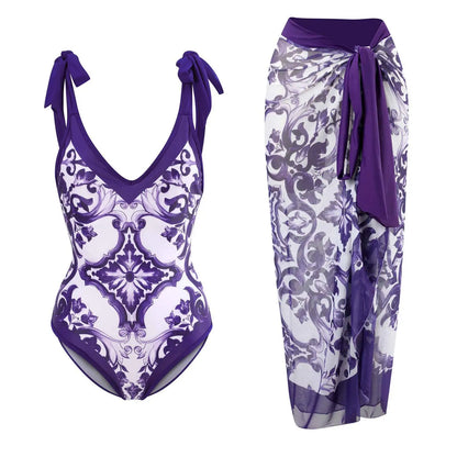 Novo conjunto de biquíni push up – estampa floral, babados, trajes de banho brasileiros com tiras