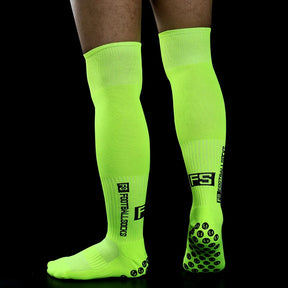 New Long FS Football Socks Men Women Sports Round Silicone Non-Slip Grip Football Socks