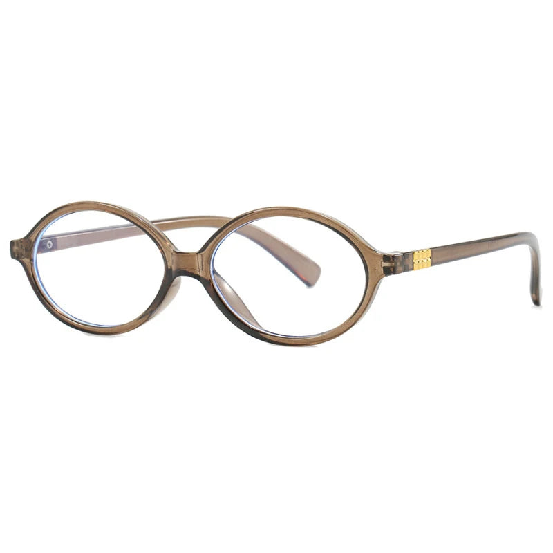 Oval Vintage Opticla Reading Glasses Women Small Size Anti Blue Light Computer Eyeglass Retro Prescription Spectacels