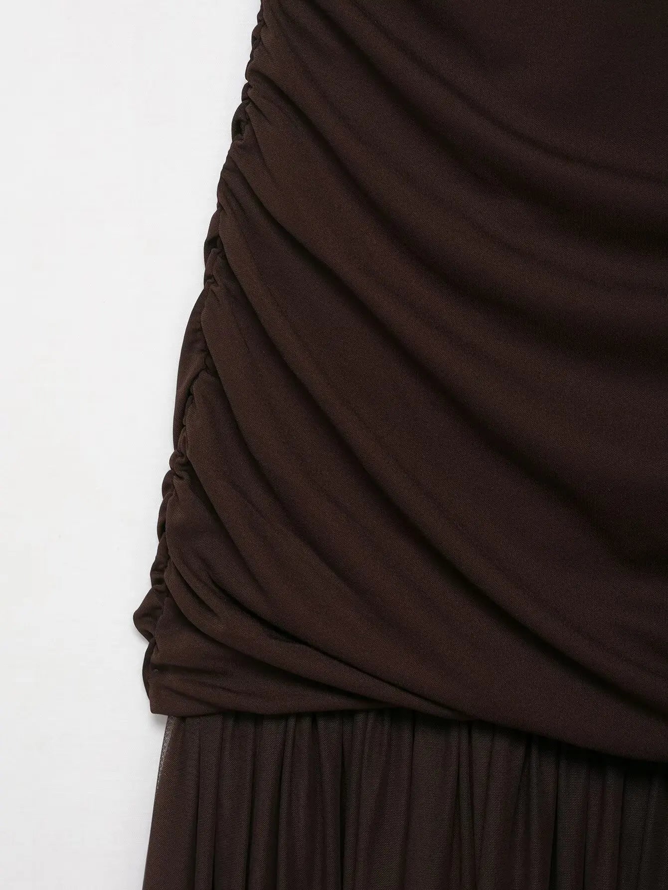 Gauze Wrinkle Splicing Long Dresses for Women Summer Backless Sexy Dress New Fashion Female Elegant Party Dresses