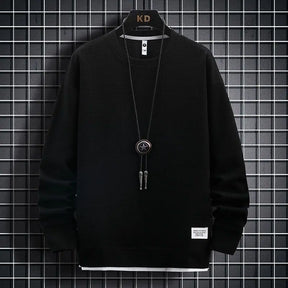 Set di waffle lounge da uomo-felpa e pantaloni casual di 2 pezzi