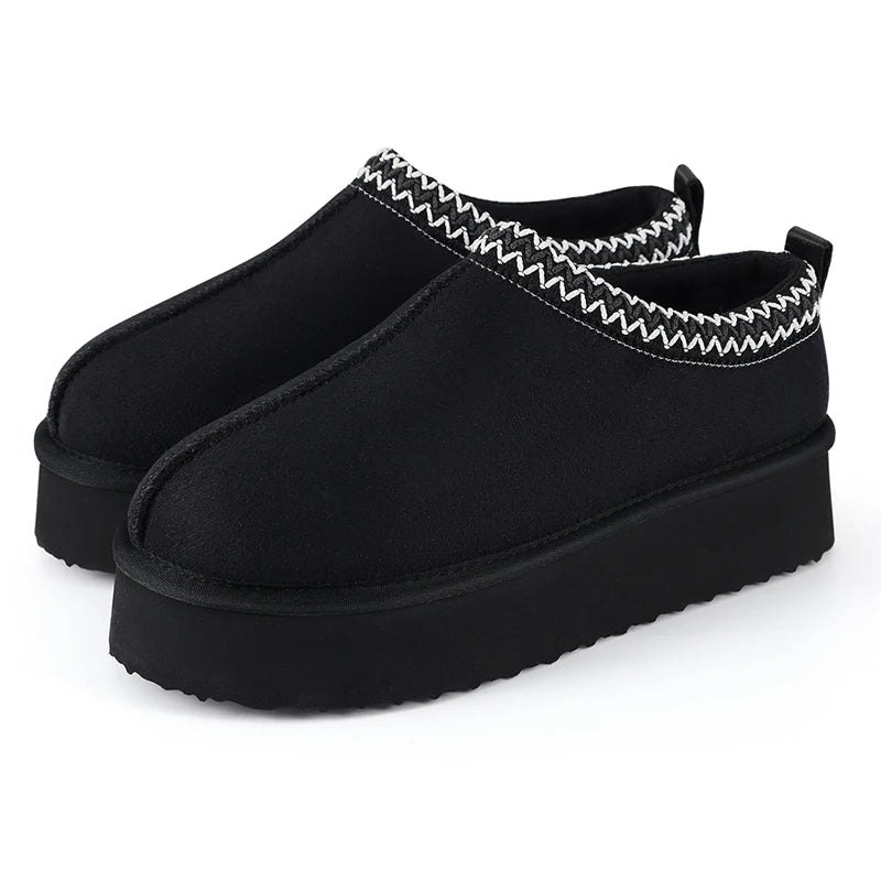 Tazzy Winter Suede Fuzzy Slippers for Women: comodidad cálida, antideslizante y interior/exterior