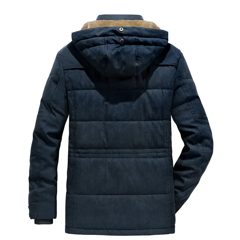 Waterproof Fleece Hooded Men Outdoor Jacket - Inclusive sizes — up to 6XL