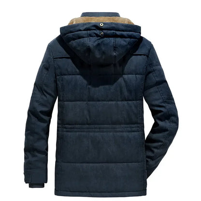 Waterproof Fleece Hooded Men Outdoor Jacket - Inclusive sizes — up to 6XL