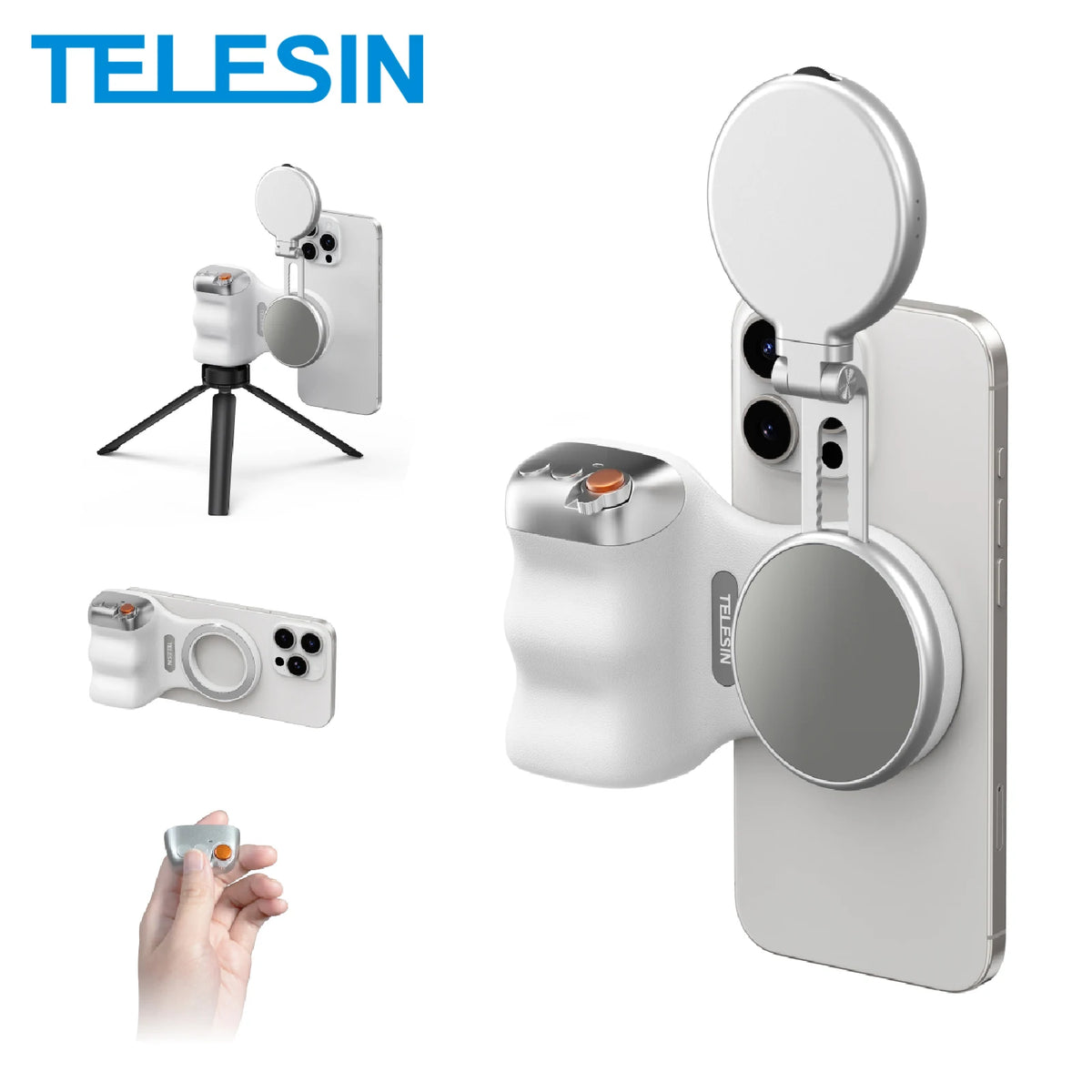 Telesin ™ Telefamera Shoot Hand Grip - Porta magnetica con telecomando per iPhone e Android