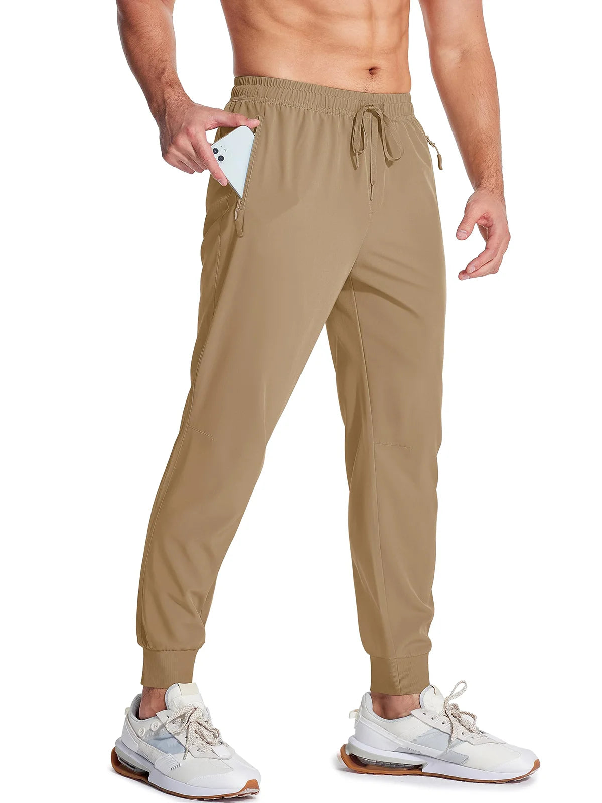 MIAMI MAG-Herren-Sportbekleidungshose, leichte, schnell trocknende Laufhose, Reißverschlusstaschen, sportliche Trainingshose, Jogger, Herren-Jogginghose