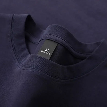 Camiseta -600g Camiseta masculina de manga curta grossa de algodão puro resistente - alta qualidade