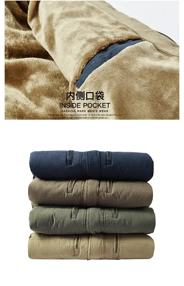 Waterproof Fleece Hooded Men Outdoor Jacket - Inclusive sizes — up to 6XL