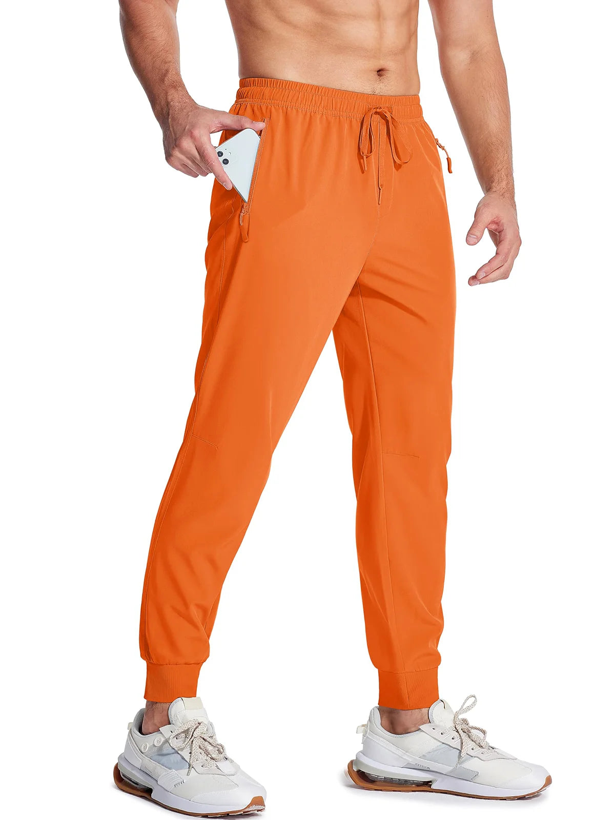 MIAMI MAG-Herren-Sportbekleidungshose, leichte, schnell trocknende Laufhose, Reißverschlusstaschen, sportliche Trainingshose, Jogger, Herren-Jogginghose