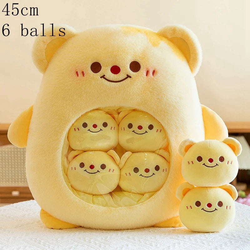 Schattig dieren pluche kussen - mini candy tas poppen voor kindercadeaus