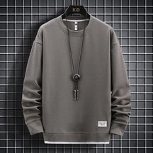 Set di waffle lounge da uomo-felpa e pantaloni casual di 2 pezzi
