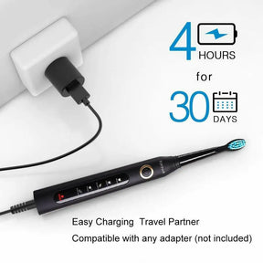 Sonic Electric Toothbrush – USB Rechargeable, Waterproof, with 8 Brush Heads & Travel Case - 100% original product