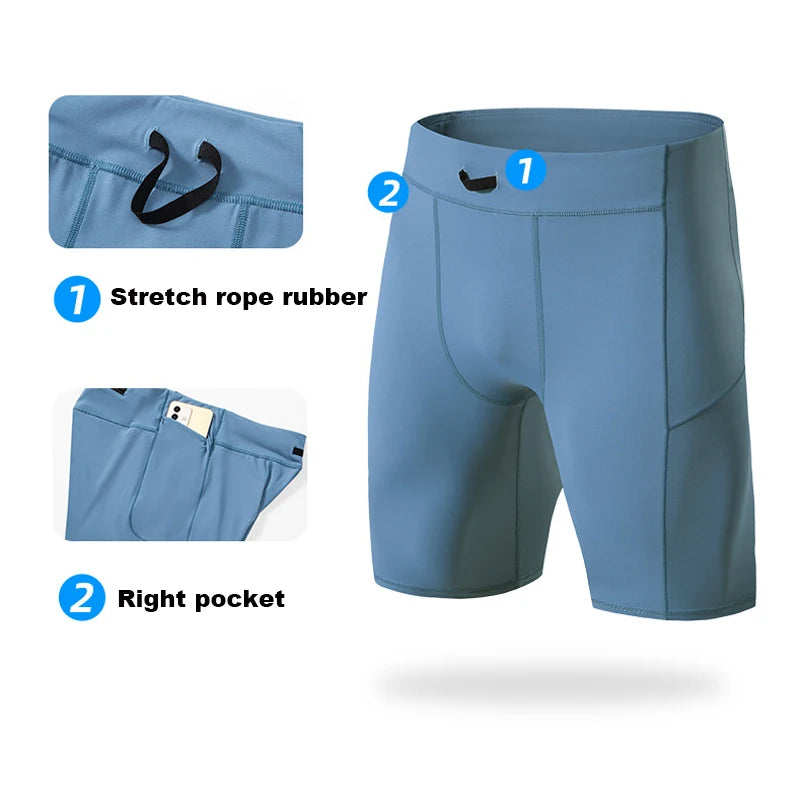 Short de compression pour hommes – Séchage rapide & Coupe extensible