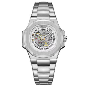 MIAMI DESIGN -LONGLUX™ Men automatic mechanical watch luxury watches waterproof skeleton stainless steel watch