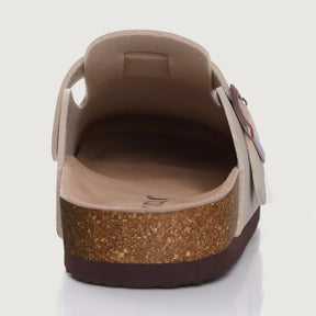 Genuine Suede Clogs – Unisex Comfort with Arch Support & Cork Footbed