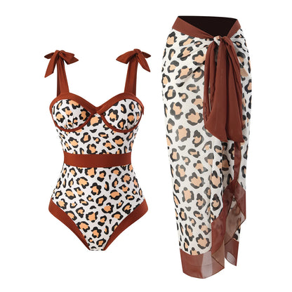 Novo conjunto de biquíni push up – estampa floral, babados, trajes de banho brasileiros com tiras