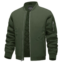 MIAMI TAC - Full Zip Quilted Bomber Jackets Mens Winter Padded Casual Jacket Outdoor Water Resistant Antifouling Coat Outwear Tops