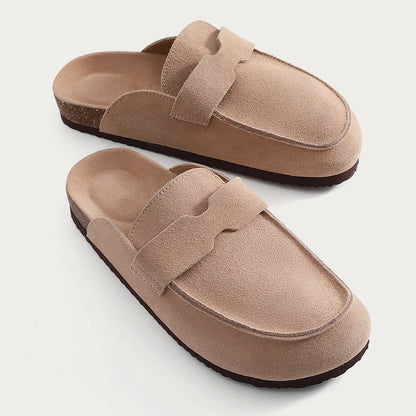 Nye ruskindstræsko Hjemmesko Bløde Unisex Mules Sommerkorktræsko Hjemmesko Udendørs strandsandaler Mode skridsikre hjemmesko