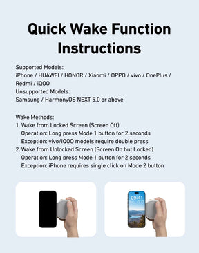 TELESIN ™ Phone Camera Shoot Hand Grip - Magnétique Portez avec télécommande pour iPhone et Android